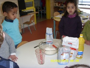 Préparation de la pâte à crêpes 